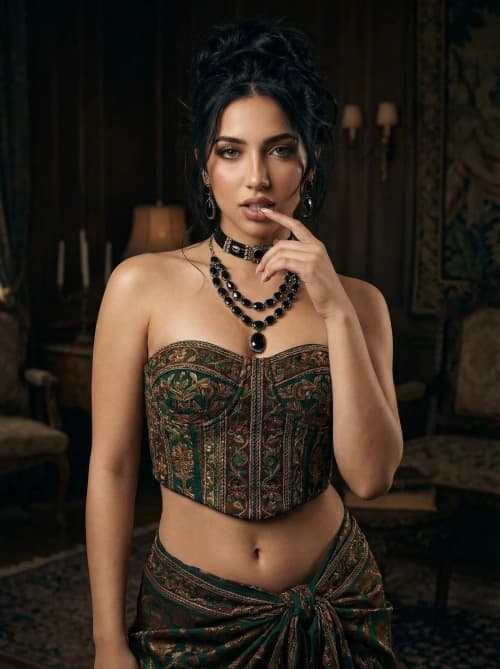 Dark Luxe Asian Portrait