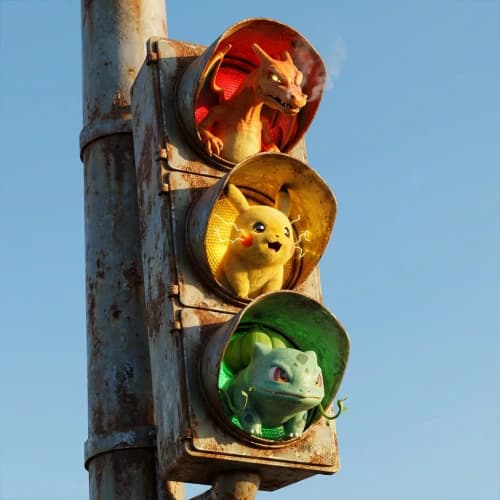 Pokémon Light Pole 3D