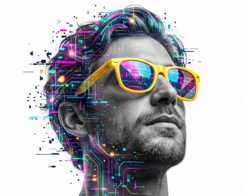 Cyber Glitch Portrait