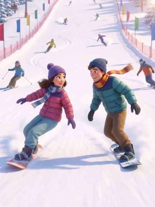 Pixar Snowboard Couple