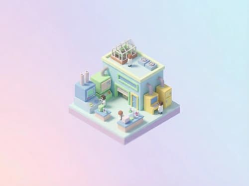 Tiny Isometric Lab Diorama