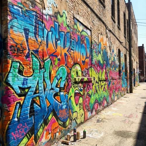 Vibrant Graffiti Brick