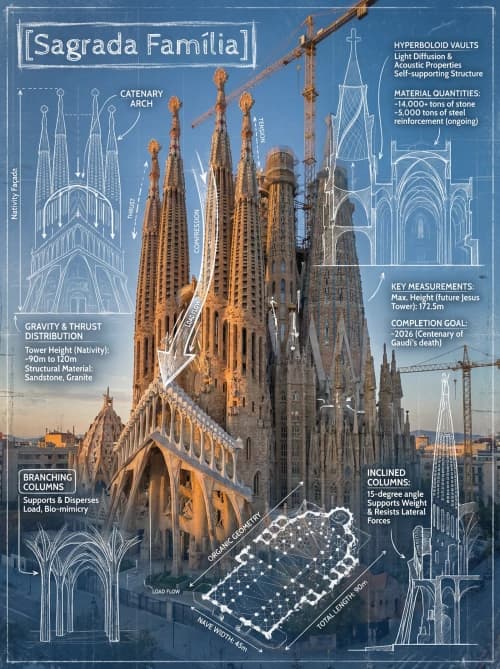 Sagrada Família Tech Infographic