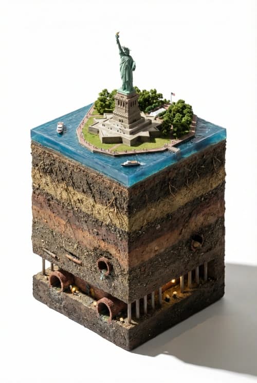Isometric Statue Liberty Maquette