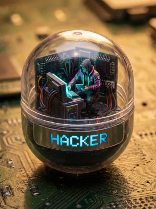 Cyberpunk Hacker Gashapon Diorama