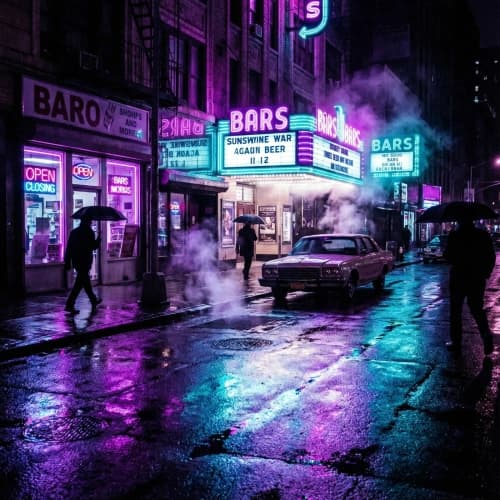 Neon Noir Streetscape