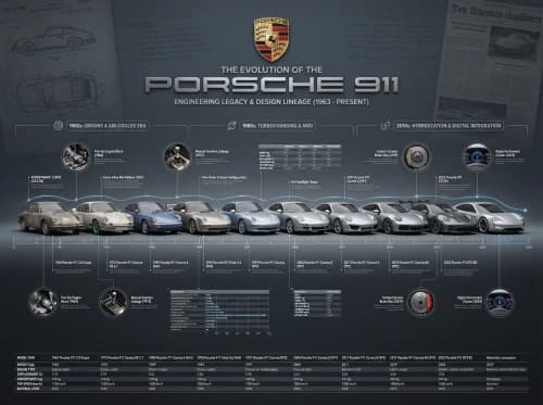 Porsche 911 Evolution Infographic