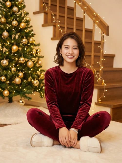 Cozy Christmas Portrait