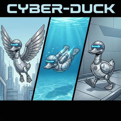 Cyber-Duck 3-Pose Strip