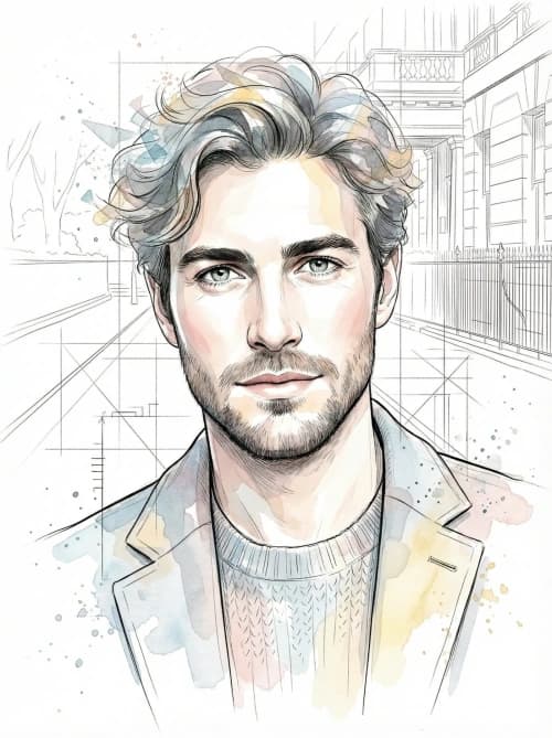 Cinematic Watercolor Portrait