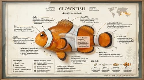 Museum Clownfish Specimen