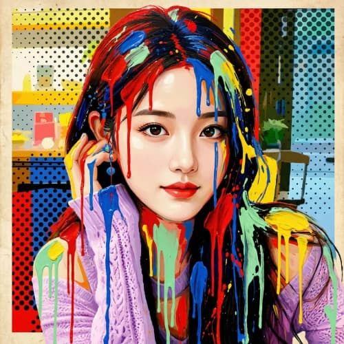 Vibrant Pop Art Portrait