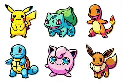 Risograph Pokémon Grid