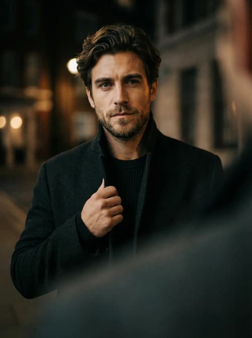 Cinematic Masculine Night Portrait