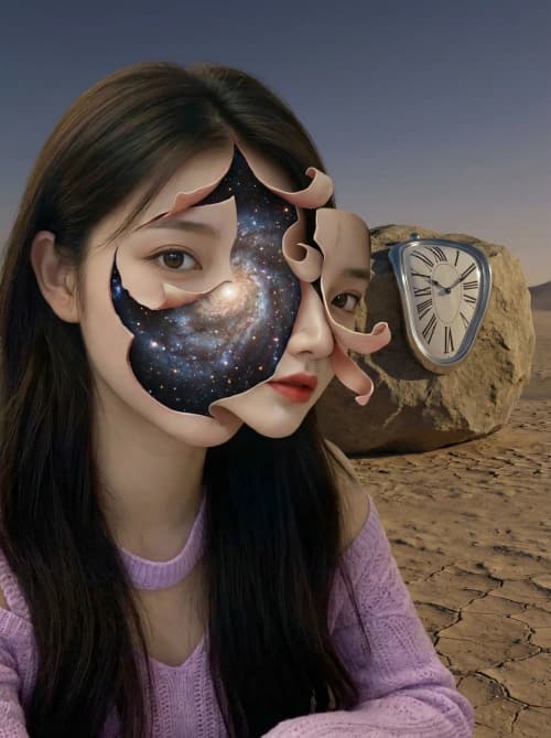 Surreal Onion Galaxy Portrait