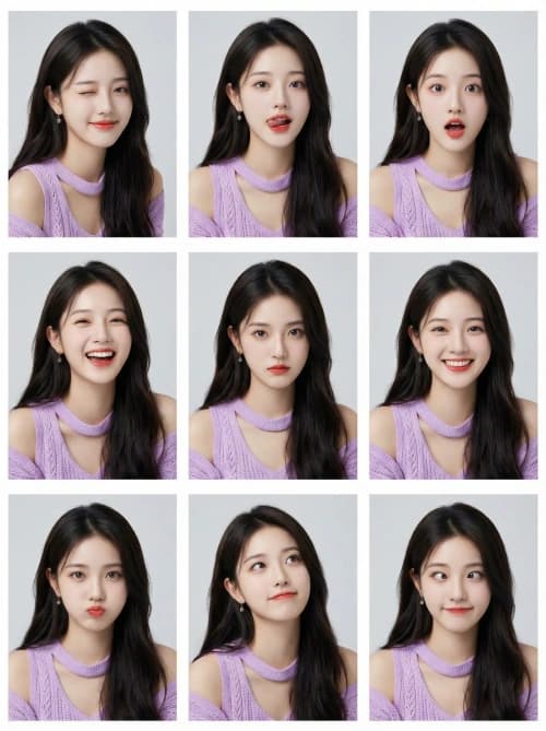 3x3 K-pop Contact Sheet