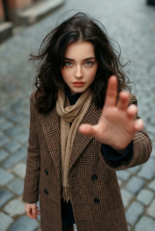 Dynamic Low-Angle Portrait