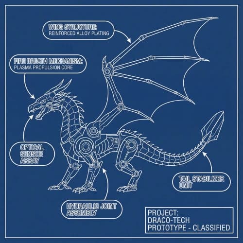 Blue Tech Dragon