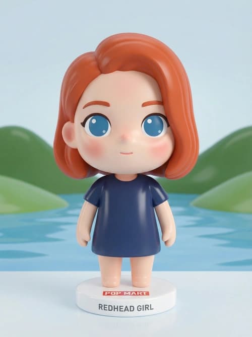 Cute Pop Mart Portrait 3D