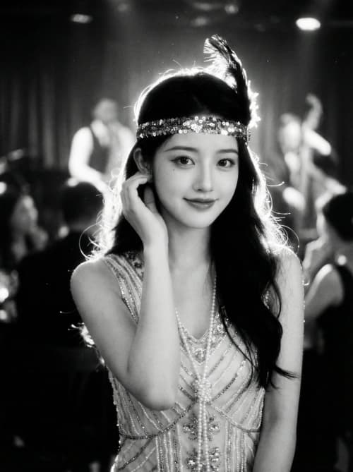 1920s Flapper Glam Halo