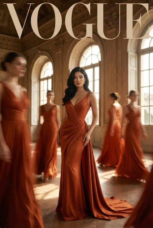 Vogue Burnt Orange Editorial