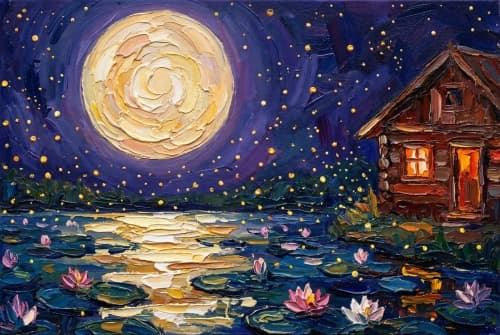 Moonlit Summer Tranquility