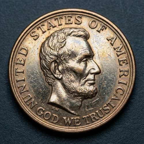 Realistic Lincoln Coin Portrait