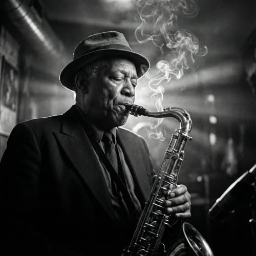 Noir Saxophone Portrait