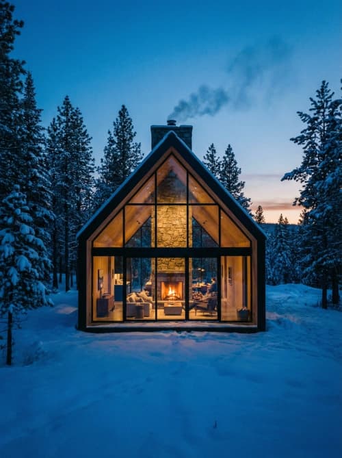 Twilight A-Frame Cabin