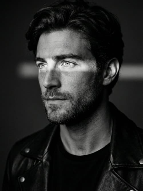 Cinematic Noir B&W Portrait