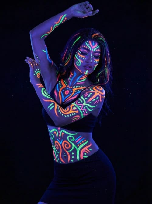 UV Tribal Dance Portrait