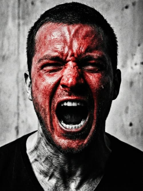 Raging Man Portrait