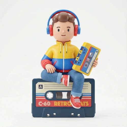 Nostalgic 3D Cassette Boy