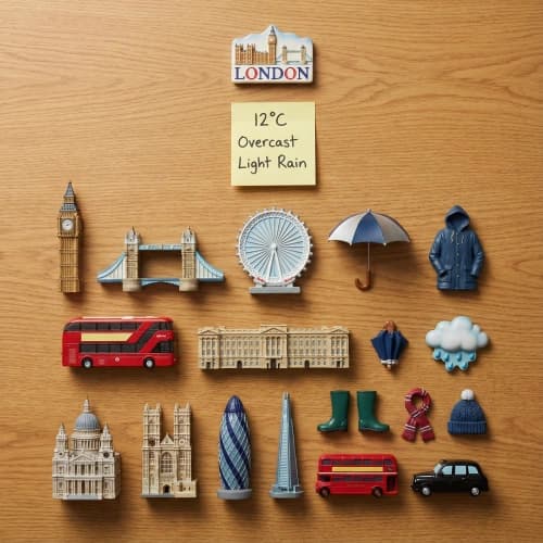 3D London Magnet Knolling