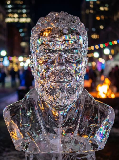 Ice Carved Portrait