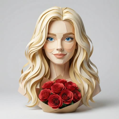 Paper Sculpture Portrait