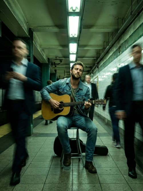 Subway Guitarist Glow