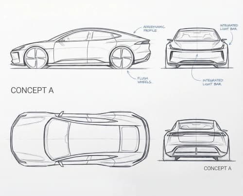 Minimalist Car Sketch