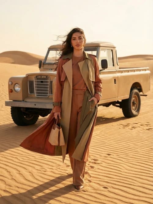 Golden Desert Fashion Sunset