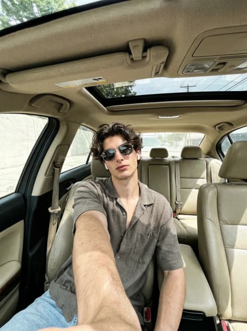 Car Selfie Wide Portrait