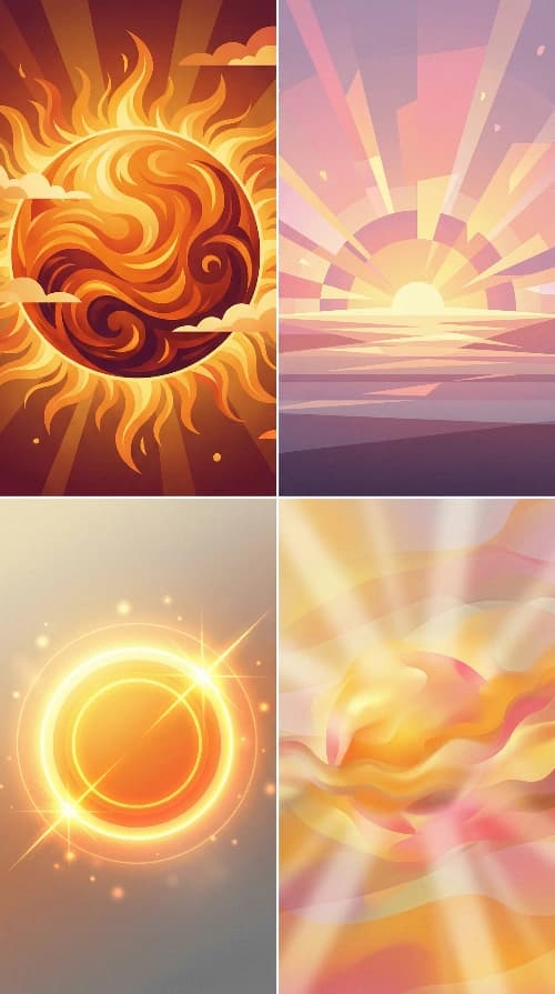 16K Abstract Sun Vibe