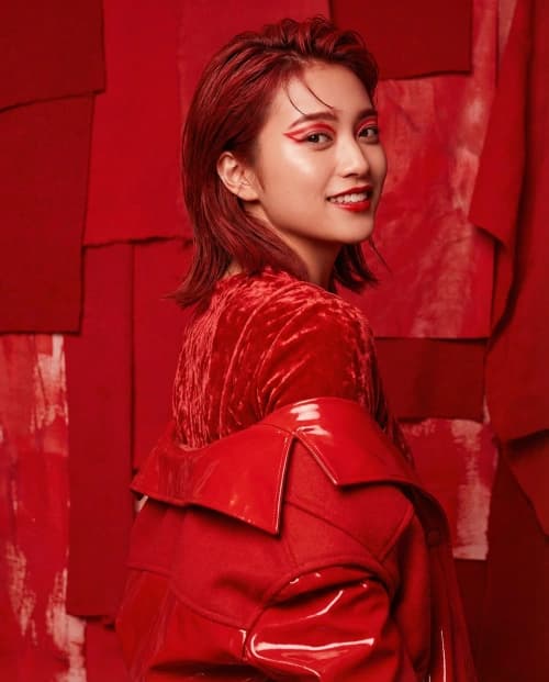 All-Red Avant-Garde Portrait