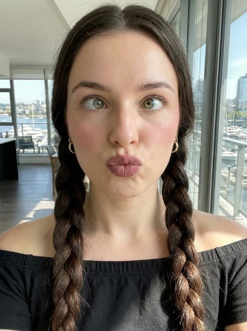 Playful Close-Up Portrait