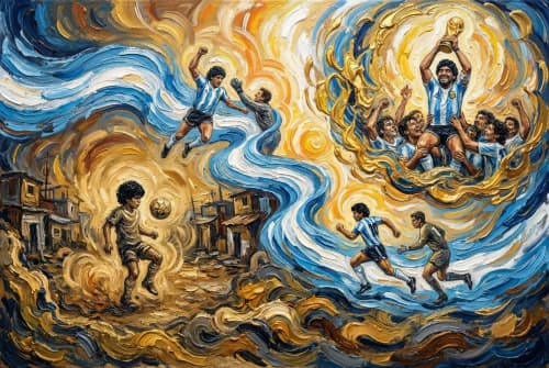 Van Gogh Maradona Impasto Flow