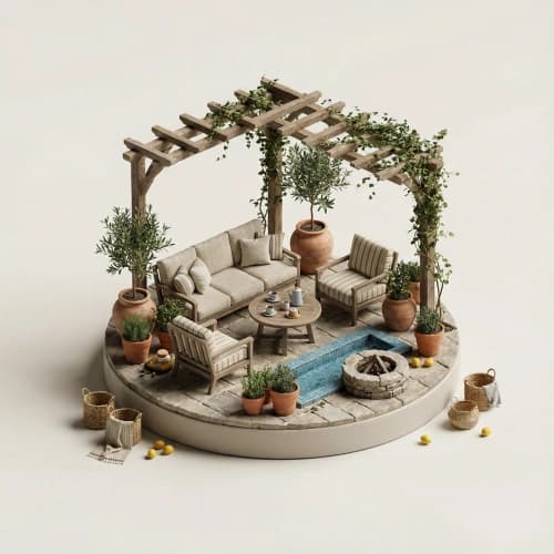 Mediterranean Patio Diorama
