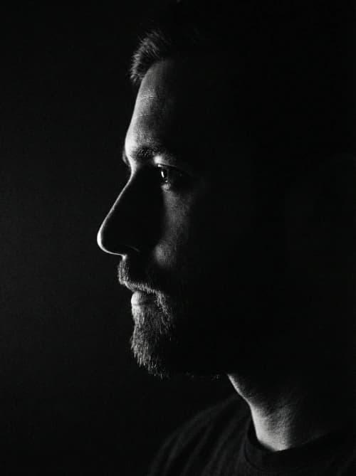 Mysterious Rim-Lit Profile
