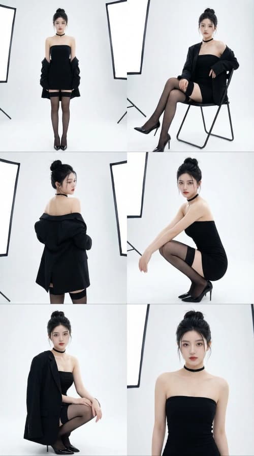 Elegant Black Fashion Collage