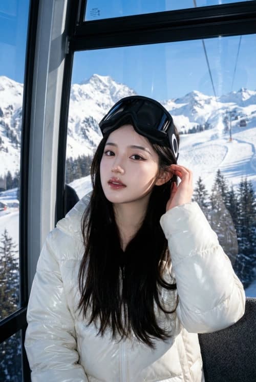 Winter Gondola E-Girl Shot