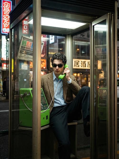 Neon Night Phone Booth