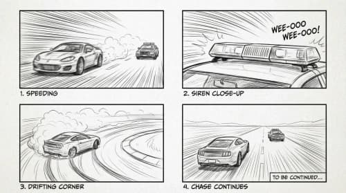 Dynamic Car Chase Story